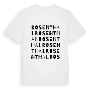 Rosenthal ordlek t-shirt – ekologisk bomull t-shirt från Pinshirt