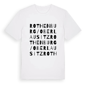 Rothenburg/Oberlausitz ordlek t-shirt – ekologisk bomull t-shirt från Pinshirt