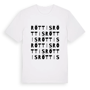 Röttis ordlek t-shirt – ekologisk bomull t-shirt från Pinshirt