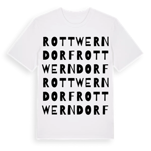 Rottwerndorf ordlek t-shirt – ekologisk bomull t-shirt från Pinshirt