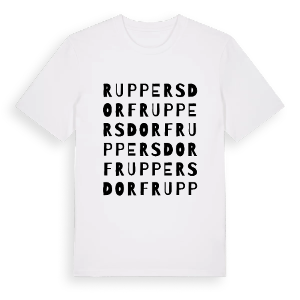 Ruppersdorf ordlek t-shirt – ekologisk bomull t-shirt från Pinshirt