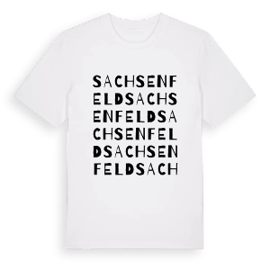 Sachsenfeld ordlek t-shirt – ekologisk bomull t-shirt från Pinshirt