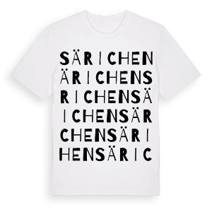 Särichen ordlek t-shirt – ekologisk bomull t-shirt från Pinshirt
