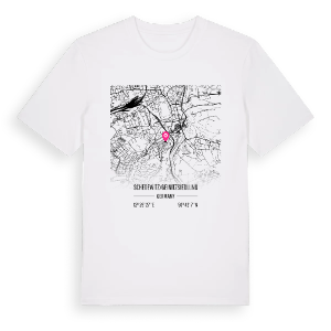 Schedewitz/Geinitzsiedlung karta t-shirt – ekologisk bomull t-shirt från Pinshirt