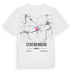 Scheibenberg karta t-shirt – ekologisk bomull t-shirt från Pinshirt