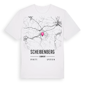 Scheibenberg karta t-shirt – ekologisk bomull t-shirt från Pinshirt