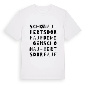 Schönau-Bertsdorf auf dem Eigen ordlek t-shirt – ekologisk bomull t-shirt från Pinshirt