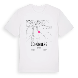 Schönberg karta t-shirt – ekologisk bomull t-shirt från Pinshirt
