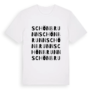 Schönbrunn ordlek t-shirt – ekologisk bomull t-shirt från Pinshirt