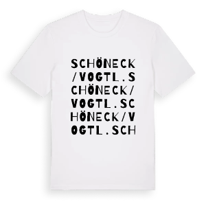 Schöneck/Vogtl. ordlek t-shirt – ekologisk bomull t-shirt från Pinshirt