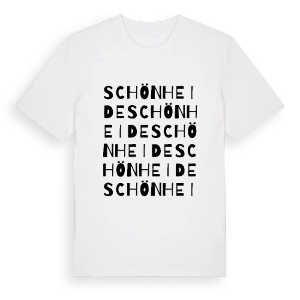 Schönheide ordlek t-shirt – ekologisk bomull t-shirt från Pinshirt