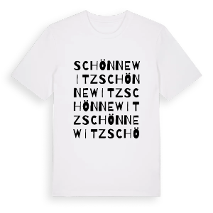 Schönnewitz ordlek t-shirt – ekologisk bomull t-shirt från Pinshirt