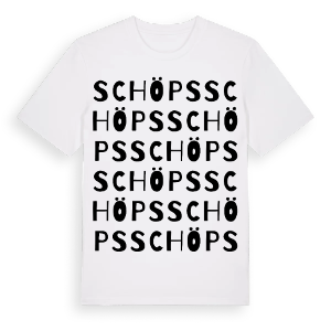 Schöps ordlek t-shirt – ekologisk bomull t-shirt från Pinshirt