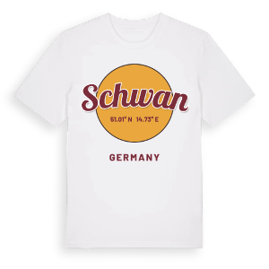 Schwan cirkel t-shirt – ekologisk bomull t-shirt från Pinshirt