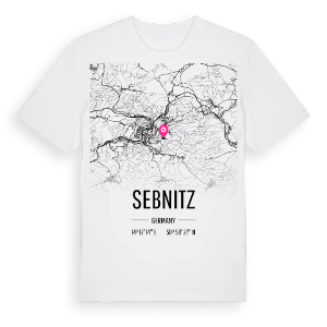 Sebnitz karta t-shirt – ekologisk bomull t-shirt från Pinshirt