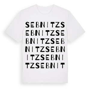 Sebnitz ordlek t-shirt – ekologisk bomull t-shirt från Pinshirt