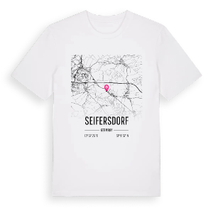 Seifersdorf karta t-shirt – ekologisk bomull t-shirt från Pinshirt