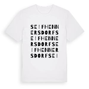 Seifhennersdorf ordlek t-shirt – ekologisk bomull t-shirt från Pinshirt