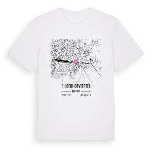 Silberhofviertel karta t-shirt – ekologisk bomull t-shirt från Pinshirt