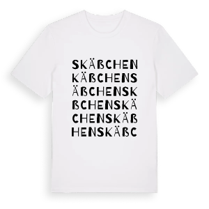 Skäßchen ordlek t-shirt – ekologisk bomull t-shirt från Pinshirt