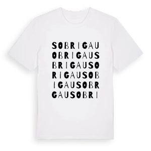 Sobrigau ordlek t-shirt – ekologisk bomull t-shirt från Pinshirt