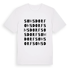 Somsdorf ordlek t-shirt – ekologisk bomull t-shirt från Pinshirt