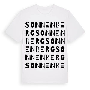 Sonnenberg ordlek t-shirt – ekologisk bomull t-shirt från Pinshirt