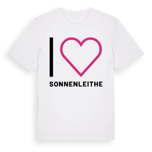 Jag älskar Sonnenleithe t-shirt stort tryck – ekologisk bomull t-shirt från Pinshirt