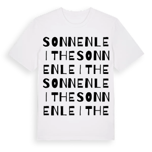 Sonnenleithe ordlek t-shirt – ekologisk bomull t-shirt från Pinshirt