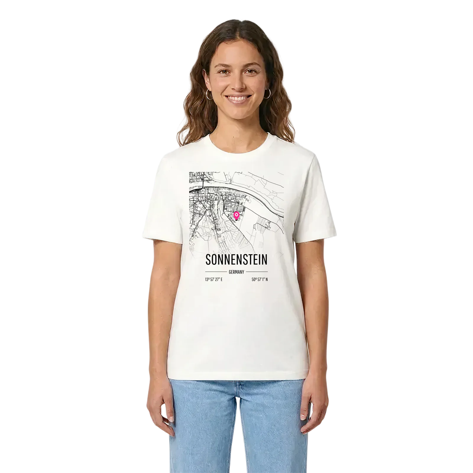Sonnenstein karta t-shirt – White, i miljö