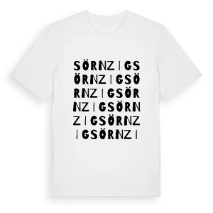 Sörnzig ordlek t-shirt – ekologisk bomull t-shirt från Pinshirt