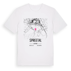 Spreetal karta t-shirt – ekologisk bomull t-shirt från Pinshirt