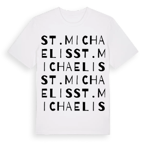 St. Michaelis ordlek t-shirt – ekologisk bomull t-shirt från Pinshirt