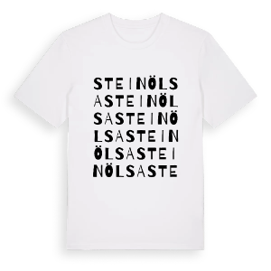 Steinölsa ordlek t-shirt – ekologisk bomull t-shirt från Pinshirt