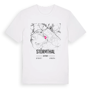 Störmthal karta t-shirt – ekologisk bomull t-shirt från Pinshirt