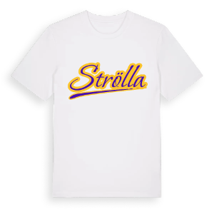 Strölla baseball t-shirt – ekologisk bomull t-shirt från Pinshirt