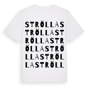 Strölla ordlek t-shirt – ekologisk bomull t-shirt från Pinshirt