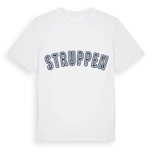 Struppen college t-shirt – ekologisk bomull t-shirt från Pinshirt