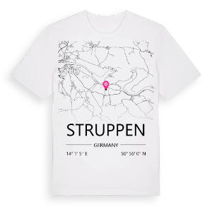 Struppen karta t-shirt – ekologisk bomull t-shirt från Pinshirt
