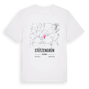 Stützengrün karta t-shirt – ekologisk bomull t-shirt från Pinshirt