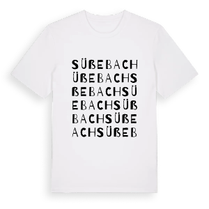 Süßebach ordlek t-shirt – ekologisk bomull t-shirt från Pinshirt
