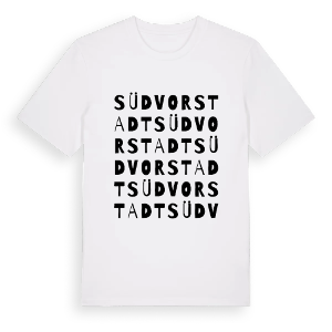 Südvorstadt ordlek t-shirt – ekologisk bomull t-shirt från Pinshirt