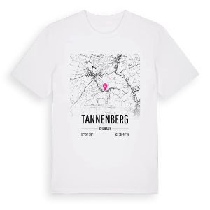 Tannenberg karta t-shirt – ekologisk bomull t-shirt från Pinshirt