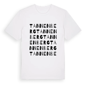 Tannenberg ordlek t-shirt – ekologisk bomull t-shirt från Pinshirt