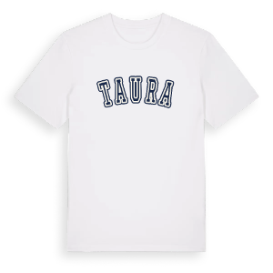 Taura college t-shirt – ekologisk bomull t-shirt från Pinshirt