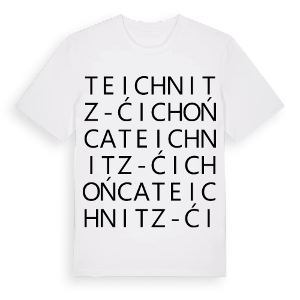 Teichnitz - Ćichońca ordlek t-shirt – ekologisk bomull t-shirt från Pinshirt