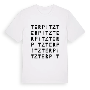 Terpitz ordlek t-shirt – ekologisk bomull t-shirt från Pinshirt