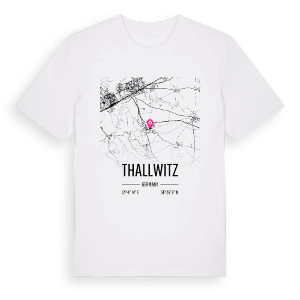 Thallwitz karta t-shirt – ekologisk bomull t-shirt från Pinshirt