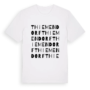 Thiemendorf ordlek t-shirt – ekologisk bomull t-shirt från Pinshirt