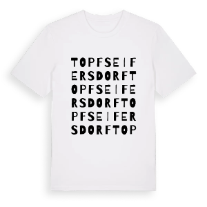 Topfseifersdorf ordlek t-shirt – ekologisk bomull t-shirt från Pinshirt